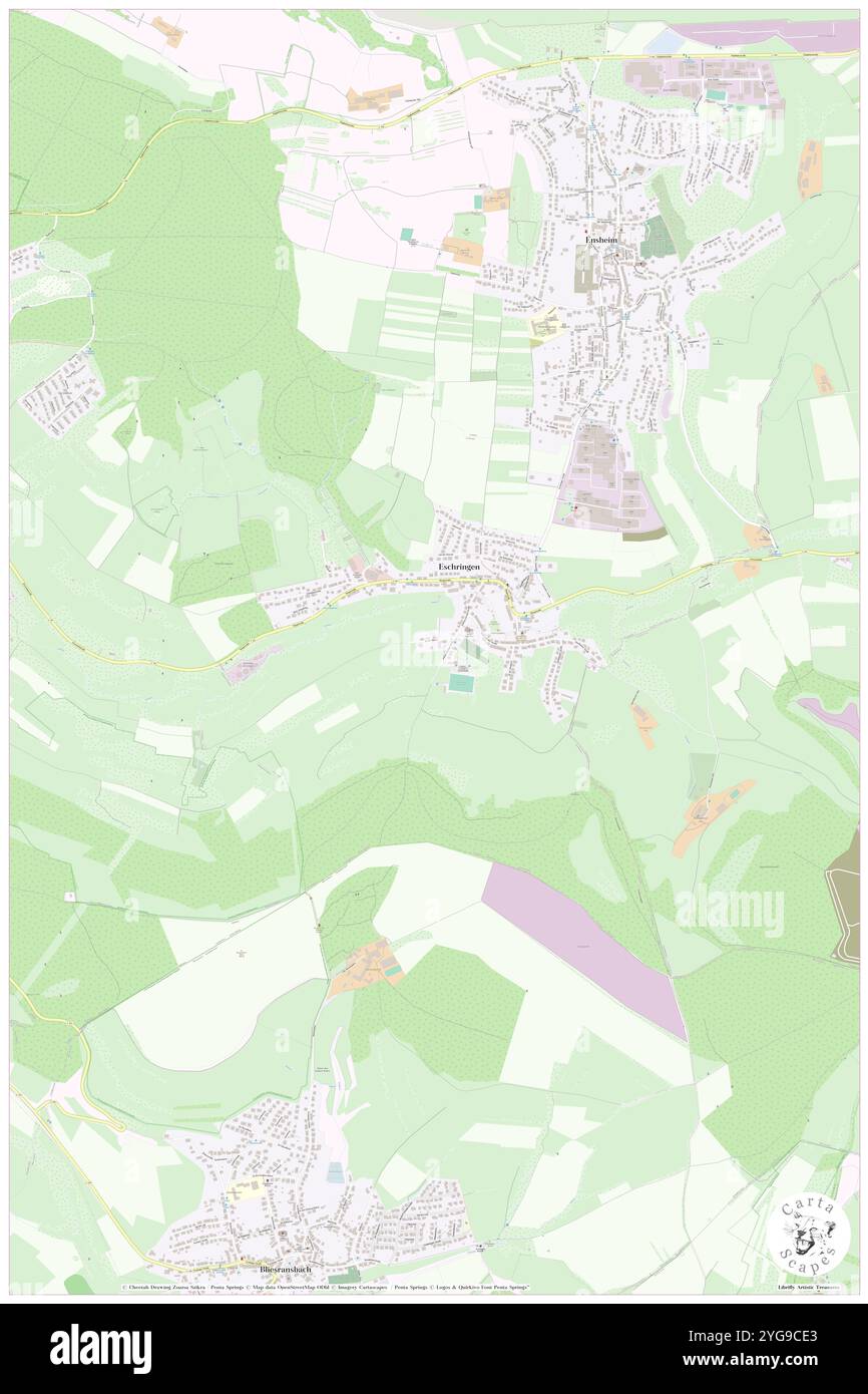 Eschringen, DE, Germania, Saarland, N 49 11' 20'', N 7 6' 5'', mappa, Cartascapes Mappa pubblicata nel 2024. Esplora Cartascapes, una mappa che rivela i diversi paesaggi, culture ed ecosistemi della Terra. Viaggia attraverso il tempo e lo spazio, scoprendo l'interconnessione del passato, del presente e del futuro del nostro pianeta. Foto Stock