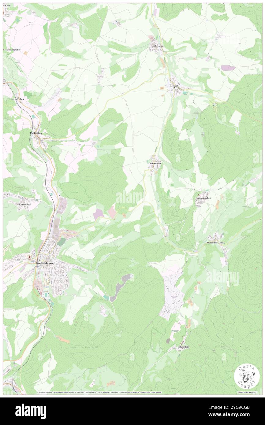 Wittgemark, DE, Germania, Rheinland-Pfalz, N 49 38' 42'', N 7 51' 15'', mappa, Cartascapes Mappa pubblicata nel 2024. Esplora Cartascapes, una mappa che rivela i diversi paesaggi, culture ed ecosistemi della Terra. Viaggia attraverso il tempo e lo spazio, scoprendo l'interconnessione del passato, del presente e del futuro del nostro pianeta. Foto Stock