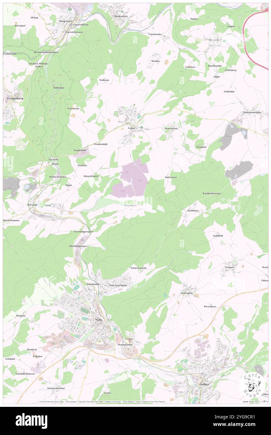 Griesbach, alta Franconia, DE, Germania, Baviera, N 50 21' 28'', N 11 43' 20'', MAP, Cartascapes Map pubblicata nel 2024. Esplora Cartascapes, una mappa che rivela i diversi paesaggi, culture ed ecosistemi della Terra. Viaggia attraverso il tempo e lo spazio, scoprendo l'interconnessione del passato, del presente e del futuro del nostro pianeta. Foto Stock