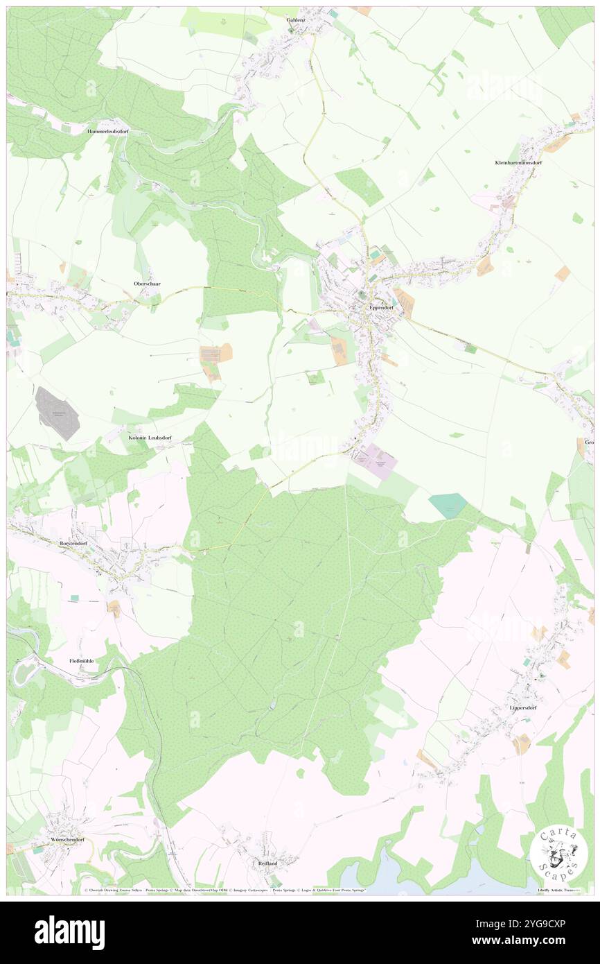 Pfarrknochen, DE, Germania, Sassonia, N 50 46' 59'', N 13' 0'', mappa, Cartascapes Mappa pubblicata nel 2024. Esplora Cartascapes, una mappa che rivela i diversi paesaggi, culture ed ecosistemi della Terra. Viaggia attraverso il tempo e lo spazio, scoprendo l'interconnessione del passato, del presente e del futuro del nostro pianeta. Foto Stock