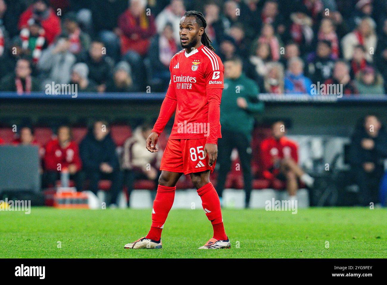 06.11.2024, FC Bayern München vs. Benfica Lissabon, UEFA Champions League, 4. Spieltag Renato Sanches (Benfica Lissabon, 85) Foto Stock