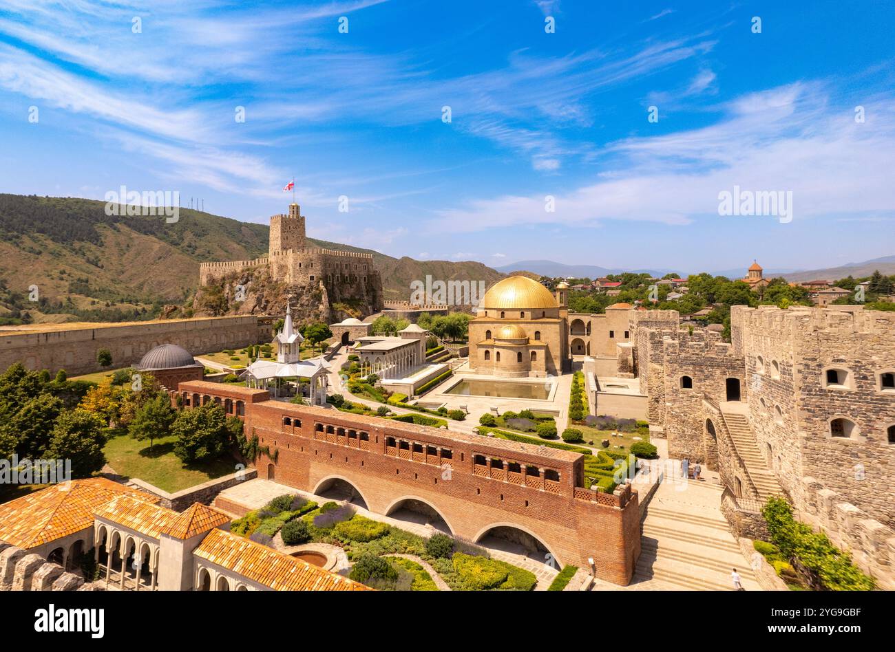 La vista aerea del castello di Rabati è un complesso medievale di Akhaltsikhe, Georgia. Foto Stock