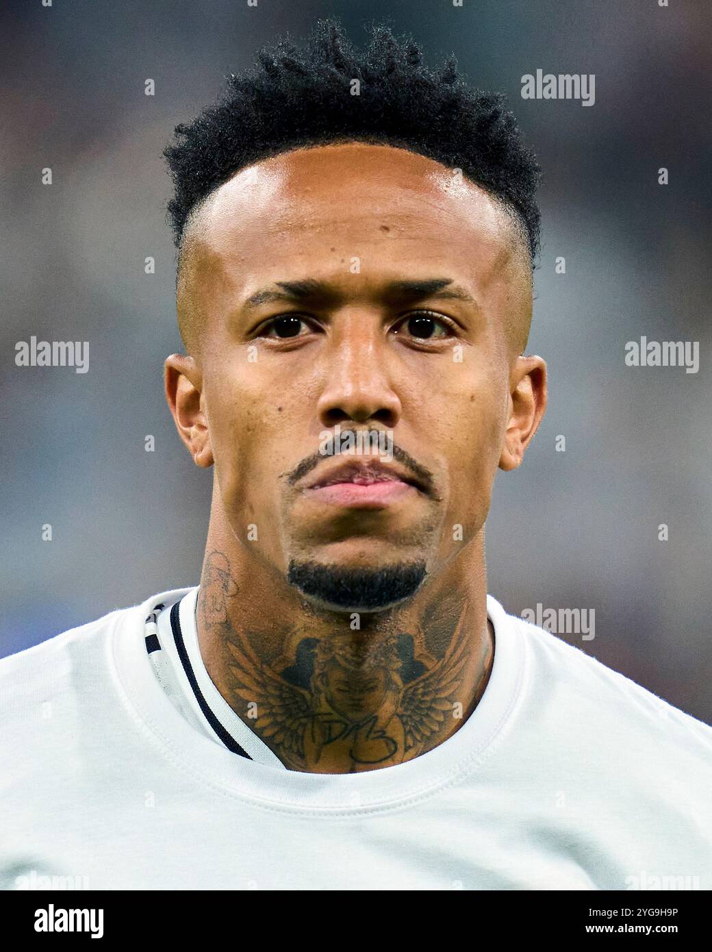 Madrid, Spagna. 6 novembre 2024. Eder Militao del Real Madrid CF durante la partita di UEFA Champions League tra il Real Madrid e l'AC Milan giocata allo stadio Santiago Bernabeu il 5 novembre 2024 a Madrid, Spagna. (Foto di Cesar Cebolla/PRESSINPHOTO) credito: PRESSINPHOTO SPORTS AGENCY/Alamy Live News Foto Stock