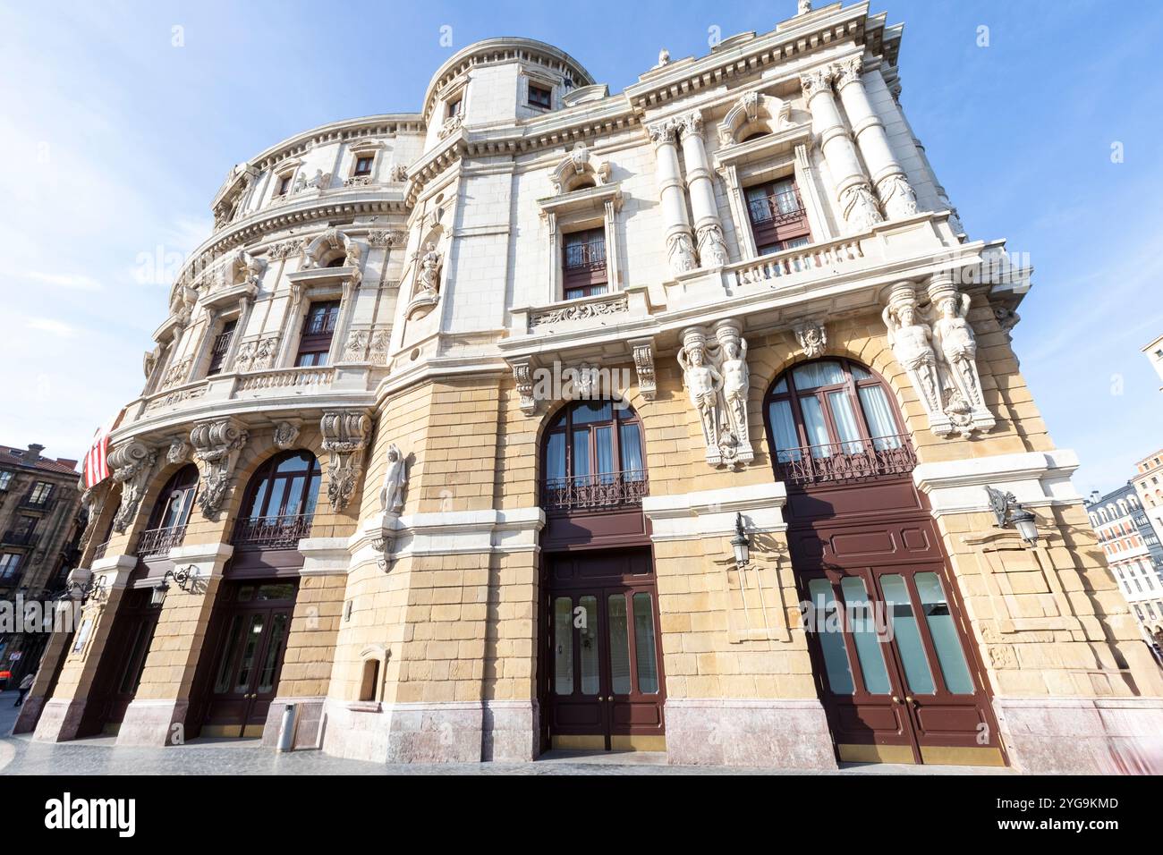 Teatro Arriaga o teatro Arriaga o antzokia è un opera house building a Bilbao, Paese Basco in Spagna settentrionale Foto Stock