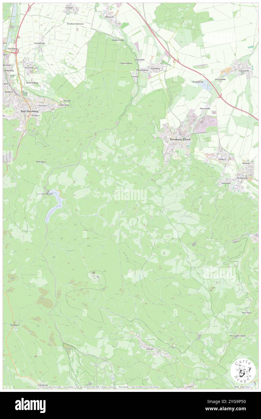 Ilsenburg, DE, Germania, Sassonia-Anhalt, N 51 52' 1'', N 10 40' 41'', mappa, Cartascapes Mappa pubblicata nel 2024. Esplora Cartascapes, una mappa che rivela i diversi paesaggi, culture ed ecosistemi della Terra. Viaggia attraverso il tempo e lo spazio, scoprendo l'interconnessione del passato, del presente e del futuro del nostro pianeta. Foto Stock