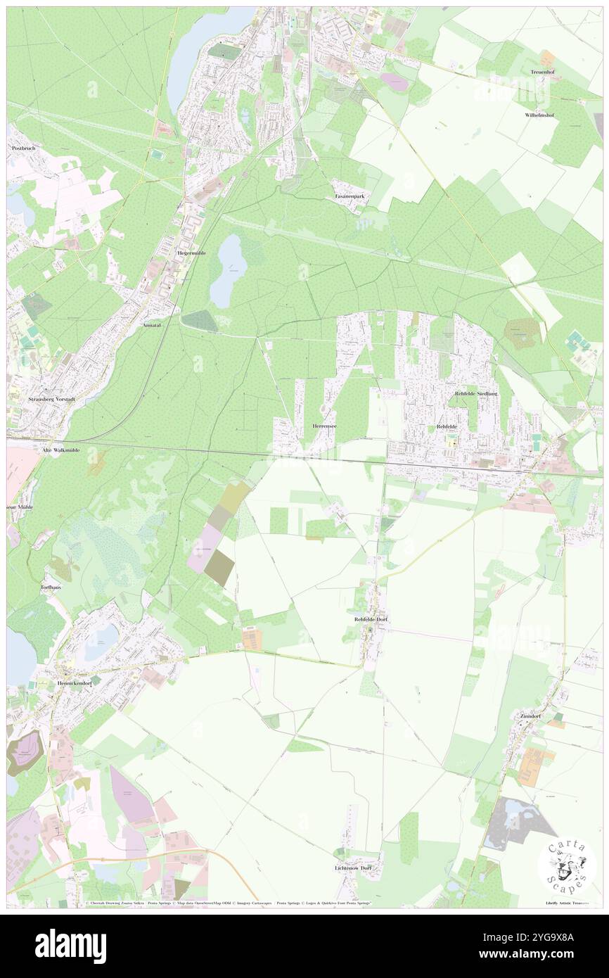 Herrensee, DE, Germania, Brandeburgo, N 52 31' 47'', N 13 53' 11'', mappa, Cartascapes Mappa pubblicata nel 2024. Esplora Cartascapes, una mappa che rivela i diversi paesaggi, culture ed ecosistemi della Terra. Viaggia attraverso il tempo e lo spazio, scoprendo l'interconnessione del passato, del presente e del futuro del nostro pianeta. Foto Stock