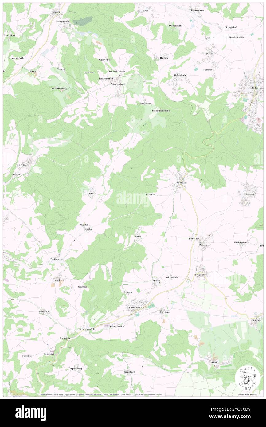 Fuchsberg, DE, Germania, Baviera, N 49 51' 42'', N 11 24' 5'', mappa, Cartascapes Mappa pubblicata nel 2024. Esplora Cartascapes, una mappa che rivela i diversi paesaggi, culture ed ecosistemi della Terra. Viaggia attraverso il tempo e lo spazio, scoprendo l'interconnessione del passato, del presente e del futuro del nostro pianeta. Foto Stock