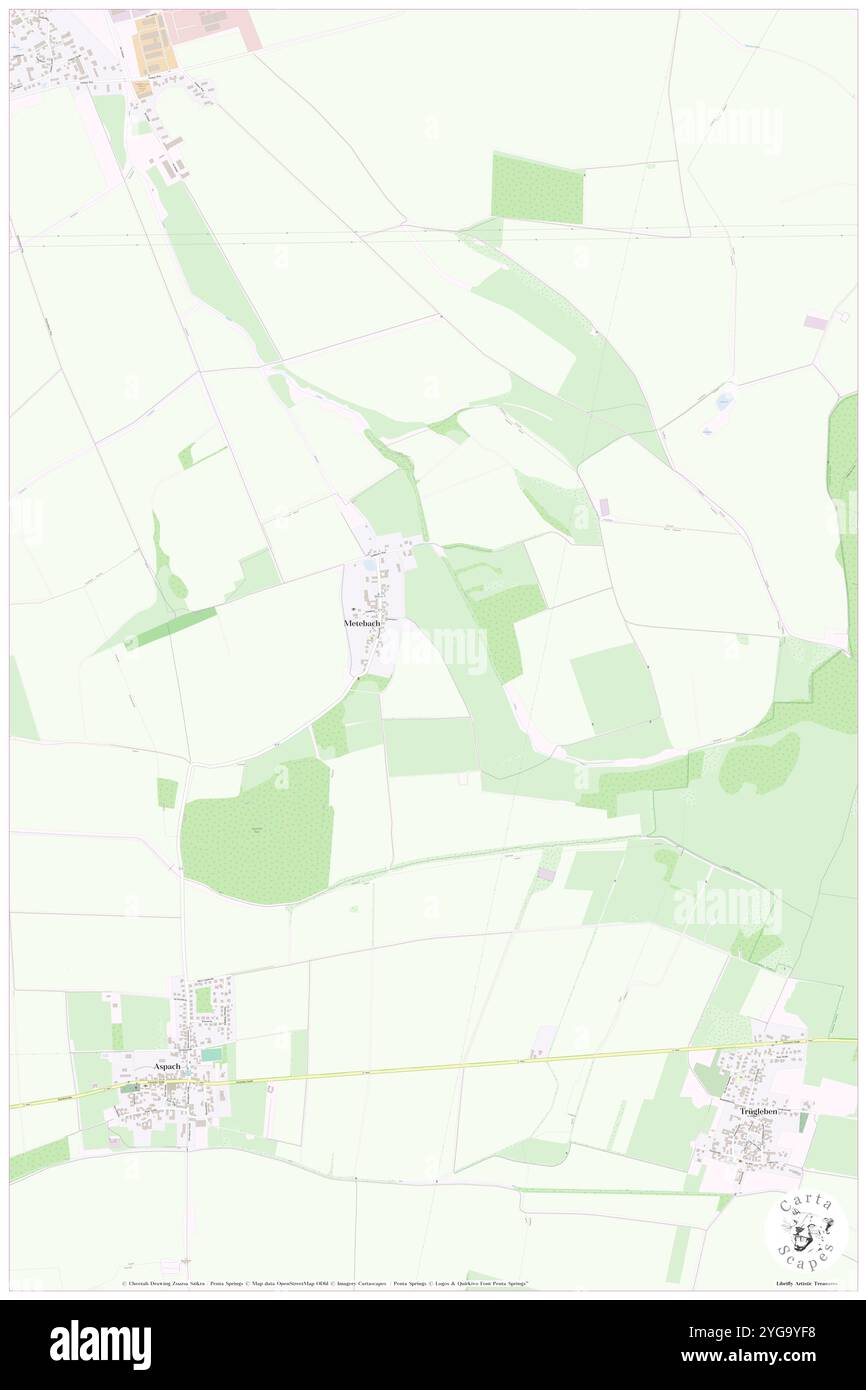 Metebach, DE, Germania, Turingia, N 50 58' 12'', N 10 36' 34'', mappa, Cartascapes Mappa pubblicata nel 2024. Esplora Cartascapes, una mappa che rivela i diversi paesaggi, culture ed ecosistemi della Terra. Viaggia attraverso il tempo e lo spazio, scoprendo l'interconnessione del passato, del presente e del futuro del nostro pianeta. Foto Stock