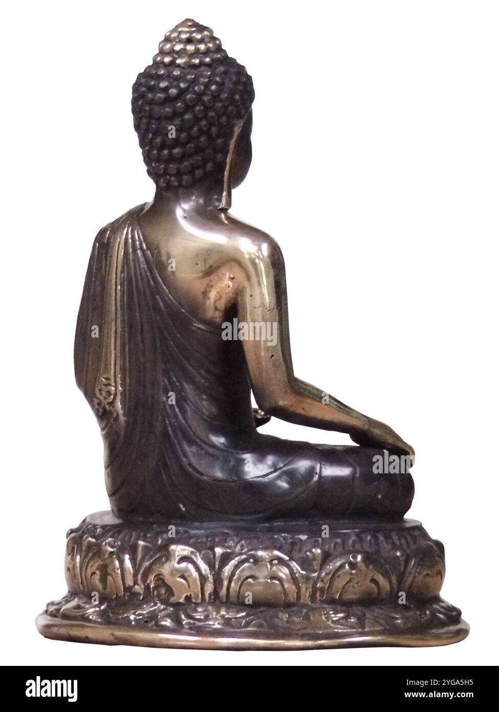 Statua del Buddha su sfondo bianco, il rappresentante del Buddha Foto Stock