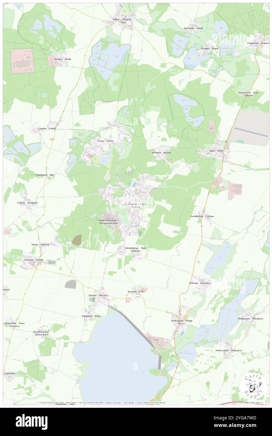 Grossdubrau, DE, Germania, Sassonia, N 51 15' 17'', N 14 27' 43'', mappa, Cartascapes Mappa pubblicata nel 2024. Esplora Cartascapes, una mappa che rivela i diversi paesaggi, culture ed ecosistemi della Terra. Viaggia attraverso il tempo e lo spazio, scoprendo l'interconnessione del passato, del presente e del futuro del nostro pianeta. Foto Stock