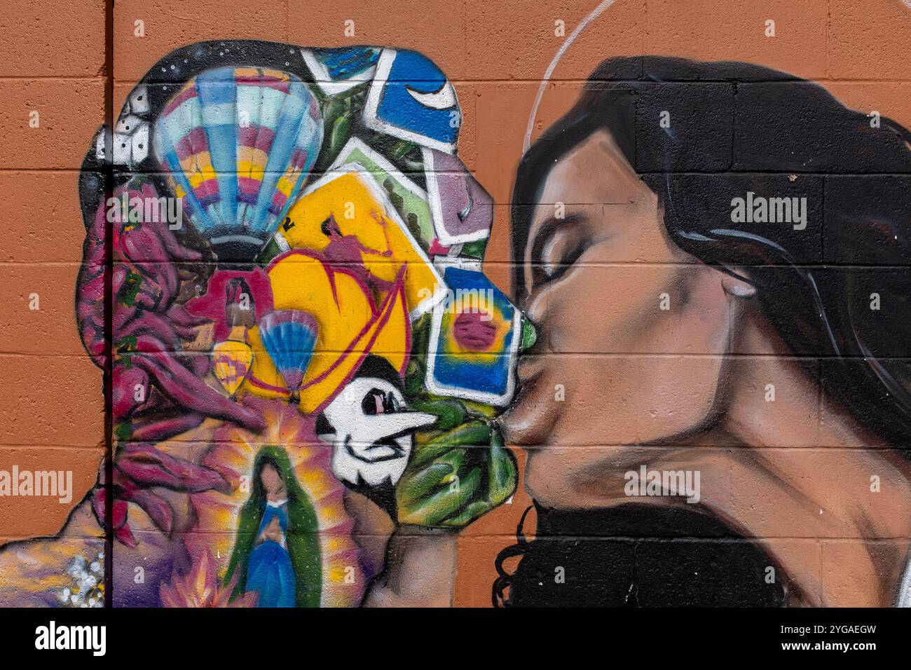 Arte di strada in Albuquerque, Nuovo Messico Foto Stock