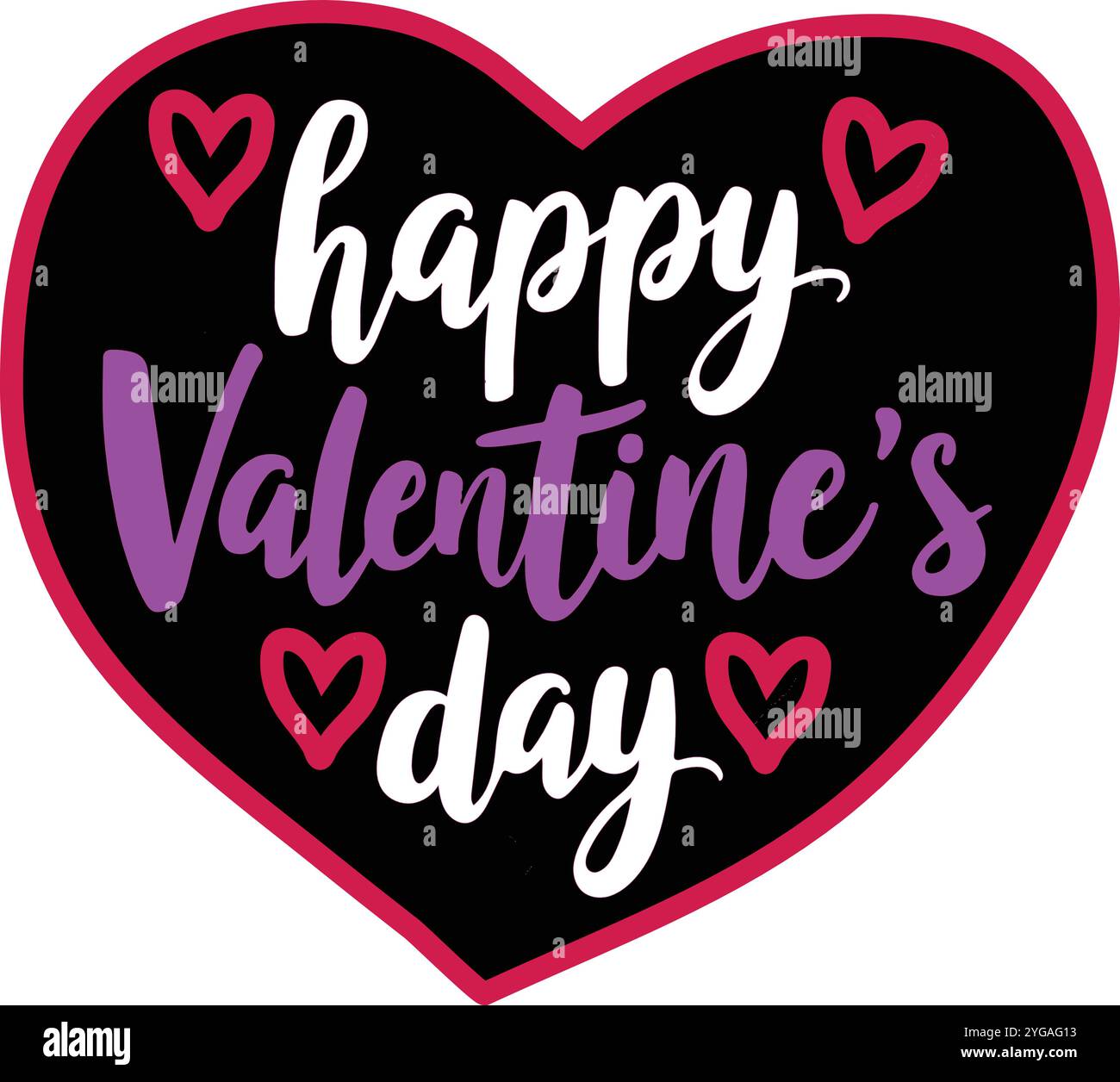 Illustrazione grafica vettoriale dell'evento di San Valentino su sfondo bianco Illustrazione Vettoriale