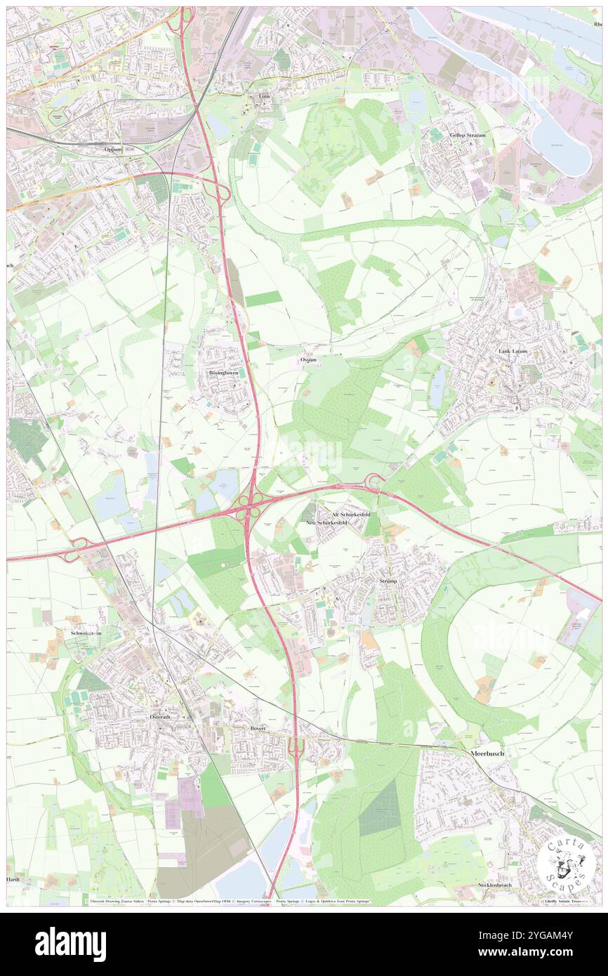 Schloss Pesch, distretto di Düsseldorf, DE, Germania, Renania settentrionale-Vestfalia, N 51 17' 47'', N 6 38' 42'', MAP, Cartascapes Map pubblicata nel 2024. Esplora Cartascapes, una mappa che rivela i diversi paesaggi, culture ed ecosistemi della Terra. Viaggia attraverso il tempo e lo spazio, scoprendo l'interconnessione del passato, del presente e del futuro del nostro pianeta. Foto Stock