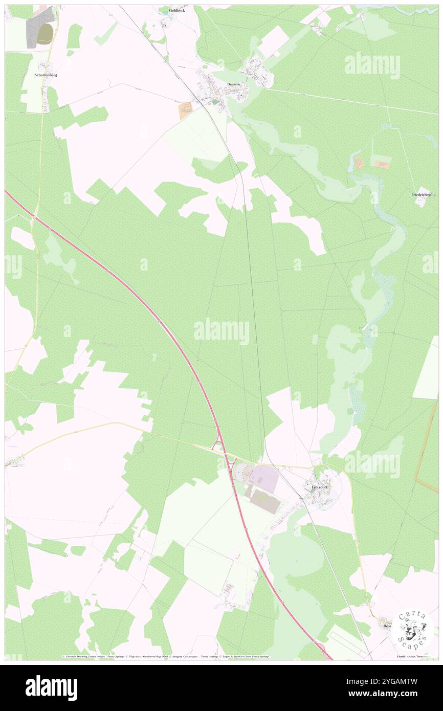 Fretzdorfer Heide, DE, Germania, Brandeburgo, N 53 5' 17'', N 12 31' 38'', mappa, Cartascapes Mappa pubblicata nel 2024. Esplora Cartascapes, una mappa che rivela i diversi paesaggi, culture ed ecosistemi della Terra. Viaggia attraverso il tempo e lo spazio, scoprendo l'interconnessione del passato, del presente e del futuro del nostro pianeta. Foto Stock