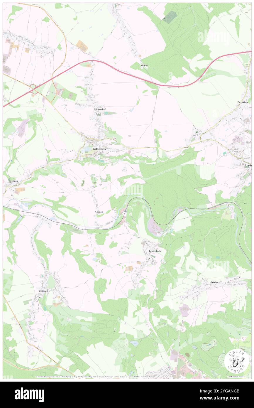 Gruenau, DE, Germania, Turingia, N 50 31' 41'', N 11 28' 37'', mappa, Cartascapes Mappa pubblicata nel 2024. Esplora Cartascapes, una mappa che rivela i diversi paesaggi, culture ed ecosistemi della Terra. Viaggia attraverso il tempo e lo spazio, scoprendo l'interconnessione del passato, del presente e del futuro del nostro pianeta. Foto Stock