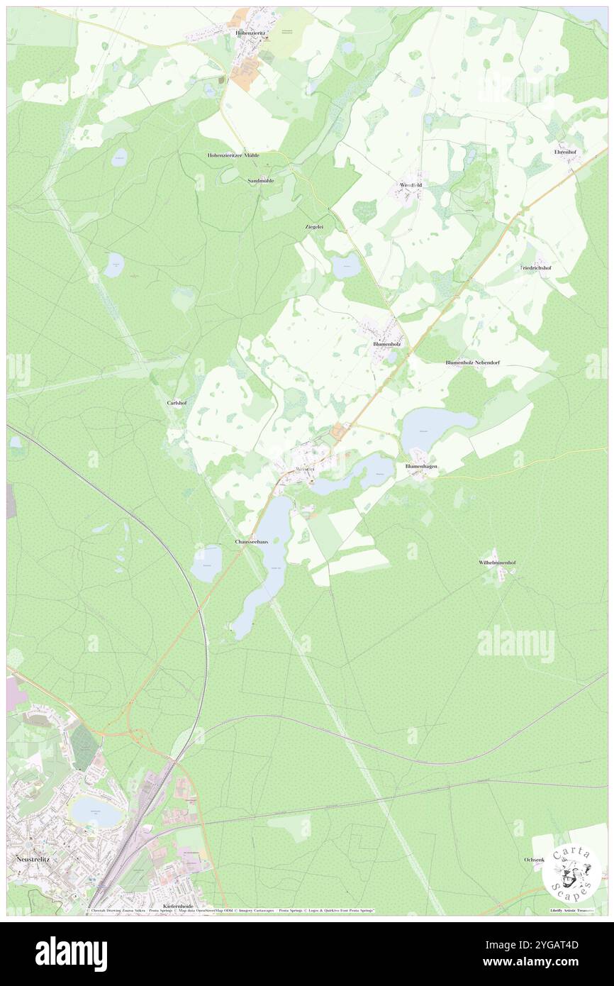 Weisdin, DE, Germania, Meclemburgo-Vorpommern, N 53 24' 5'', N 13 6' 32'', mappa, Cartascapes Mappa pubblicata nel 2024. Esplora Cartascapes, una mappa che rivela i diversi paesaggi, culture ed ecosistemi della Terra. Viaggia attraverso il tempo e lo spazio, scoprendo l'interconnessione del passato, del presente e del futuro del nostro pianeta. Foto Stock