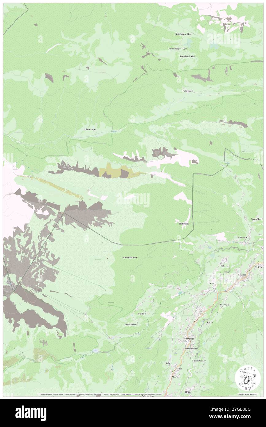 Mahdtal Alpe, Svevia, Germania, Baviera, N 47 22' 44'', N 10 8' 46'', MAP, Cartascapes Map pubblicata nel 2024. Esplora Cartascapes, una mappa che rivela i diversi paesaggi, culture ed ecosistemi della Terra. Viaggia attraverso il tempo e lo spazio, scoprendo l'interconnessione del passato, del presente e del futuro del nostro pianeta. Foto Stock