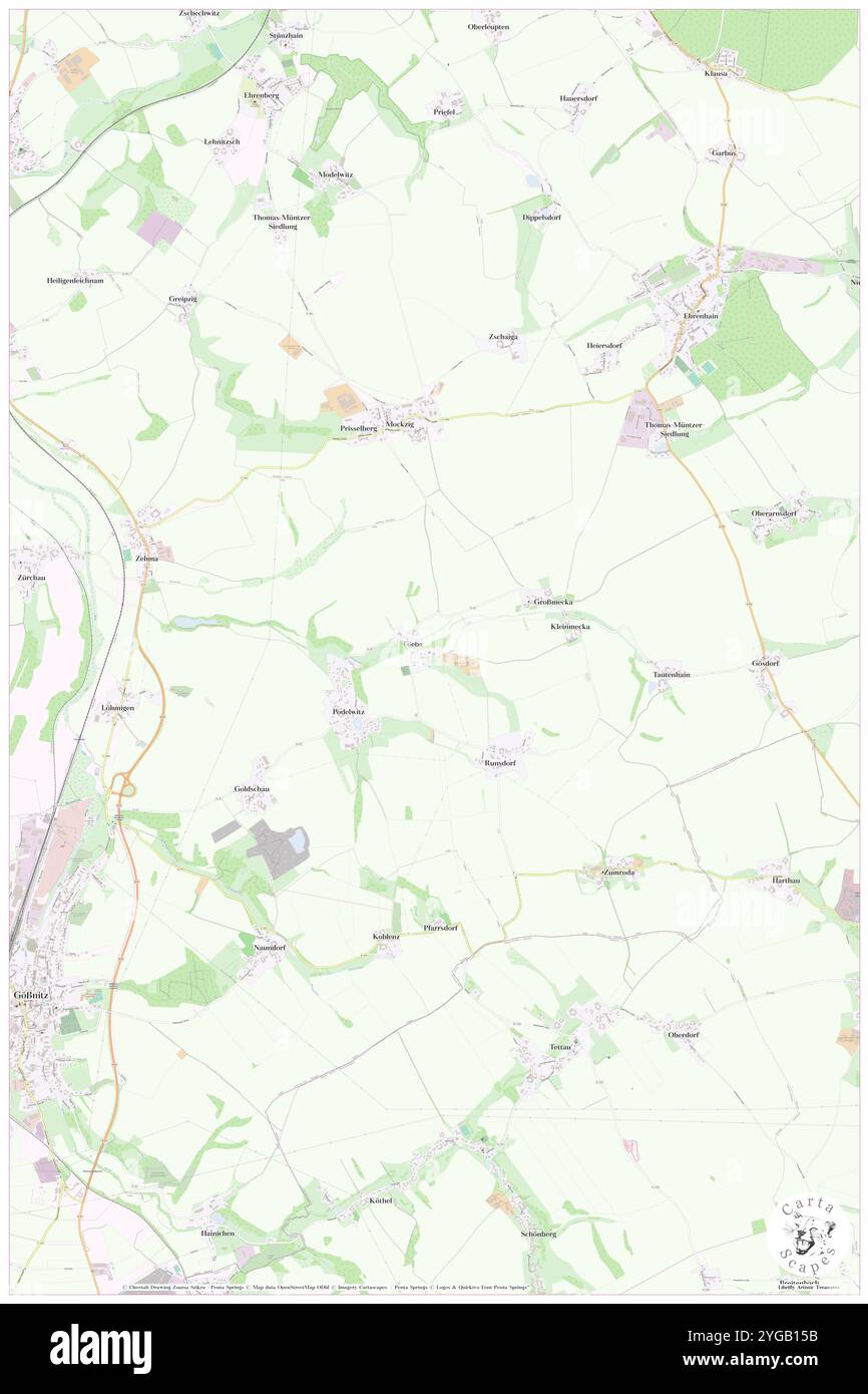 Gieba, DE, Germania, Turingia, N 50 54' 52'', N 12 28' 45'', mappa, Cartascapes Mappa pubblicata nel 2024. Esplora Cartascapes, una mappa che rivela i diversi paesaggi, culture ed ecosistemi della Terra. Viaggia attraverso il tempo e lo spazio, scoprendo l'interconnessione del passato, del presente e del futuro del nostro pianeta. Foto Stock