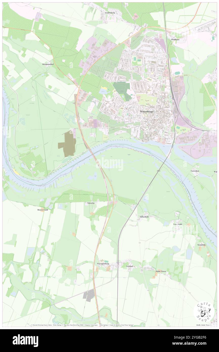 Elbhaken, DE, Germania, N 52 58' 59'', N 11 43' 59'', mappa, Cartascapes Mappa pubblicata nel 2024. Esplora Cartascapes, una mappa che rivela i diversi paesaggi, culture ed ecosistemi della Terra. Viaggia attraverso il tempo e lo spazio, scoprendo l'interconnessione del passato, del presente e del futuro del nostro pianeta. Foto Stock