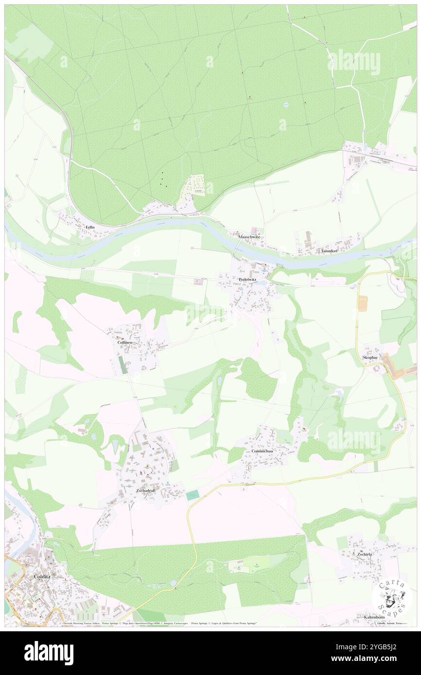 Podelwitz, DE, Germania, Sassonia, N 51 25' 38'', N 12 22' 53'', mappa, Cartascapes Mappa pubblicata nel 2024. Esplora Cartascapes, una mappa che rivela i diversi paesaggi, culture ed ecosistemi della Terra. Viaggia attraverso il tempo e lo spazio, scoprendo l'interconnessione del passato, del presente e del futuro del nostro pianeta. Foto Stock