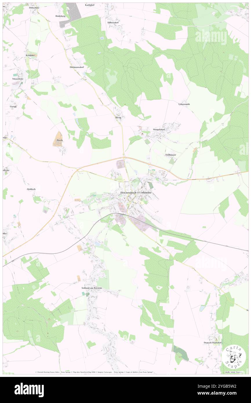 Niederreichenbach, DE, Germania, Sassonia, N 51 8' 32'', N 14 47' 49'', mappa, Cartascapes Mappa pubblicata nel 2024. Esplora Cartascapes, una mappa che rivela i diversi paesaggi, culture ed ecosistemi della Terra. Viaggia attraverso il tempo e lo spazio, scoprendo l'interconnessione del passato, del presente e del futuro del nostro pianeta. Foto Stock