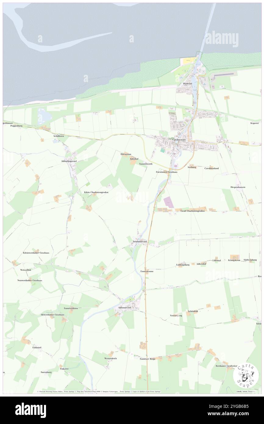 Carolinengrodendeich, DE, Germania, bassa Sassonia, N 53 40' 41'', N 7 47' 4'', mappa, Cartascapes Mappa pubblicata nel 2024. Esplora Cartascapes, una mappa che rivela i diversi paesaggi, culture ed ecosistemi della Terra. Viaggia attraverso il tempo e lo spazio, scoprendo l'interconnessione del passato, del presente e del futuro del nostro pianeta. Foto Stock