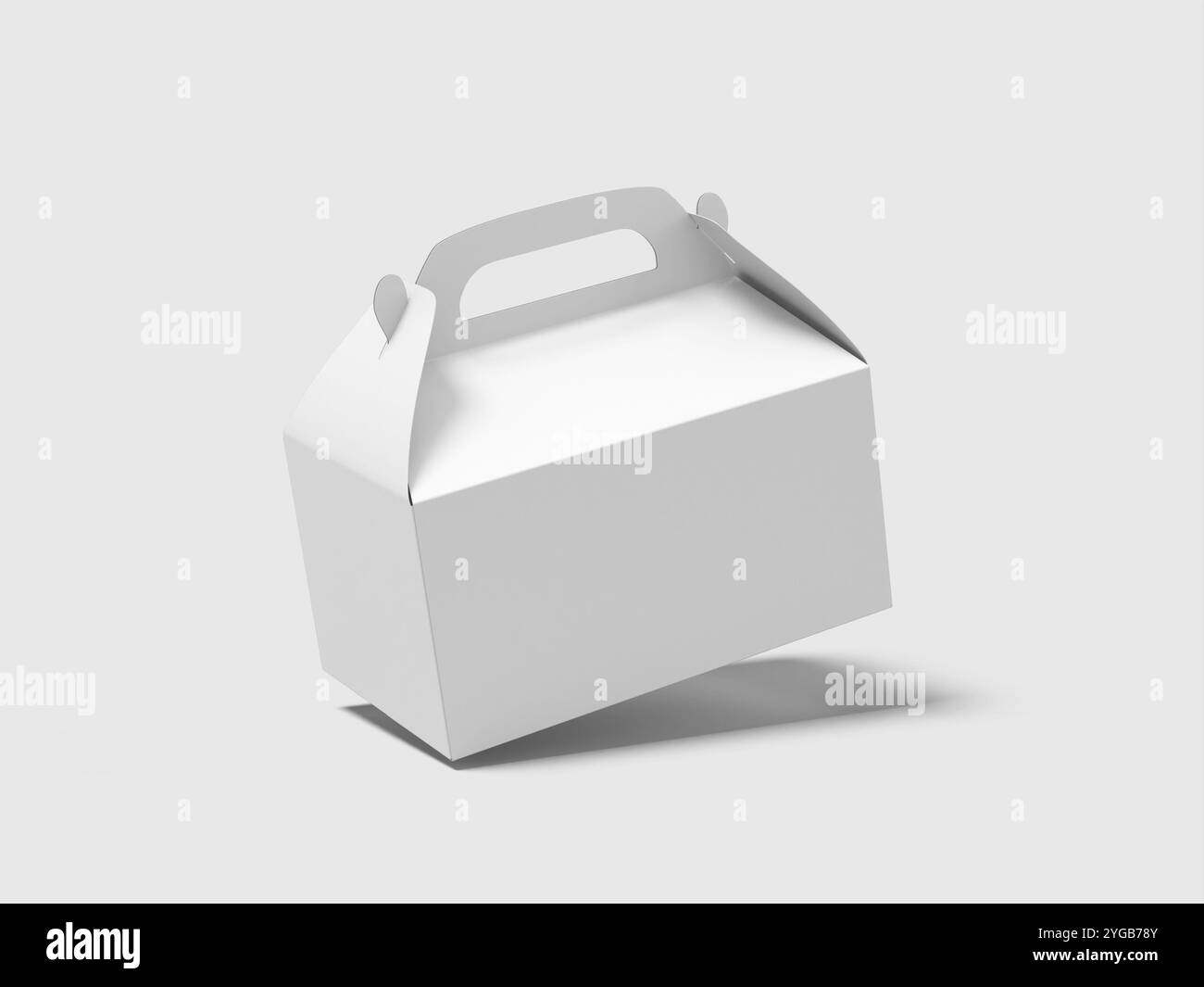 White Blank Takeaway Food Package 3D Rendering Mockup Foto Stock