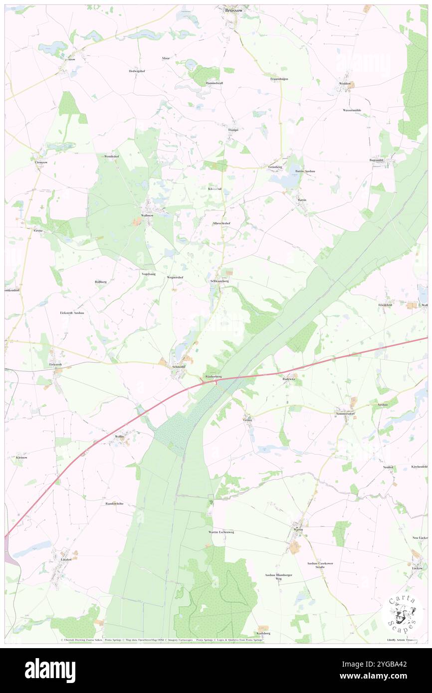 Schmoelln, DE, Germania, Brandeburgo, N 53 17' 48'', N 14 6' 0'', mappa, Cartascapes Mappa pubblicata nel 2024. Esplora Cartascapes, una mappa che rivela i diversi paesaggi, culture ed ecosistemi della Terra. Viaggia attraverso il tempo e lo spazio, scoprendo l'interconnessione del passato, del presente e del futuro del nostro pianeta. Foto Stock