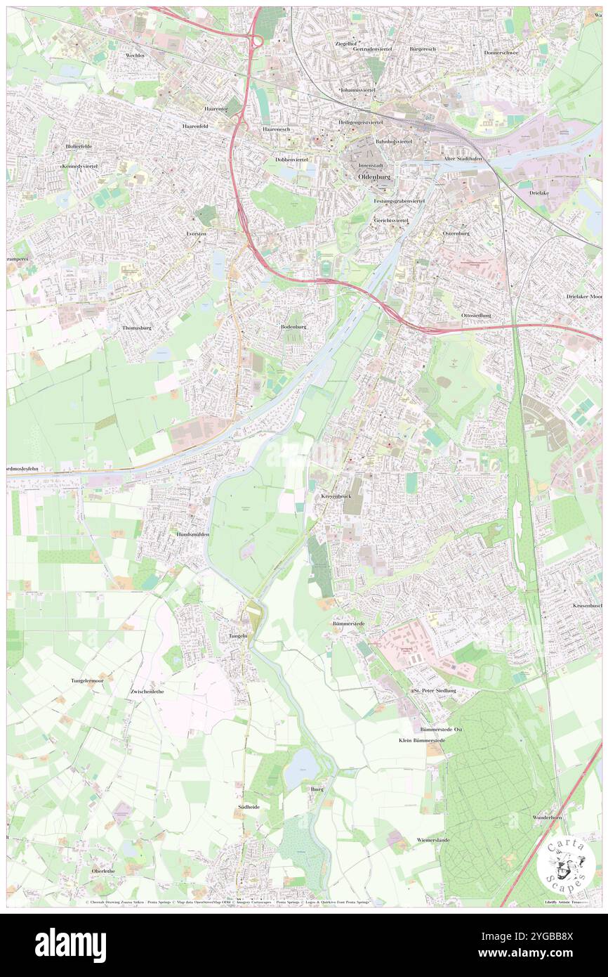 Lethe, DE, Germania, bassa Sassonia, N 53 6' 37'', N 8 12' 9'', mappa, Cartascapes Mappa pubblicata nel 2024. Esplora Cartascapes, una mappa che rivela i diversi paesaggi, culture ed ecosistemi della Terra. Viaggia attraverso il tempo e lo spazio, scoprendo l'interconnessione del passato, del presente e del futuro del nostro pianeta. Foto Stock