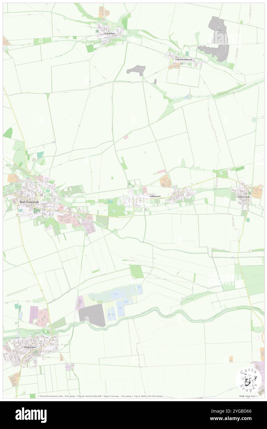 Kleinballhausen, DE, Germania, Turingia, N 51 9' 15'', N 10 52' 37'', mappa, Cartascapes Mappa pubblicata nel 2024. Esplora Cartascapes, una mappa che rivela i diversi paesaggi, culture ed ecosistemi della Terra. Viaggia attraverso il tempo e lo spazio, scoprendo l'interconnessione del passato, del presente e del futuro del nostro pianeta. Foto Stock