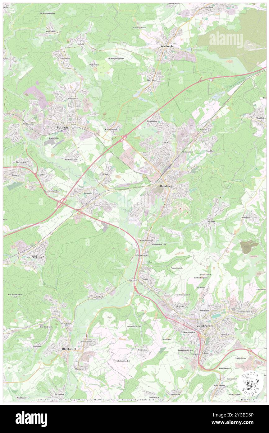 Beeden, DE, Germania, Saarland, N 49 18' 25'', N 7 18' 44'', mappa, Cartascapes Mappa pubblicata nel 2024. Esplora Cartascapes, una mappa che rivela i diversi paesaggi, culture ed ecosistemi della Terra. Viaggia attraverso il tempo e lo spazio, scoprendo l'interconnessione del passato, del presente e del futuro del nostro pianeta. Foto Stock