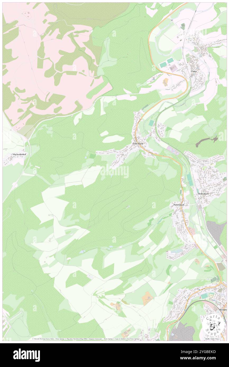 Erdesbach, DE, Germania, Rheinland-Pfalz, N 49 34' 27'', N 7 26' 31'', MAP, Cartascapes Map pubblicata nel 2024. Esplora Cartascapes, una mappa che rivela i diversi paesaggi, culture ed ecosistemi della Terra. Viaggia attraverso il tempo e lo spazio, scoprendo l'interconnessione del passato, del presente e del futuro del nostro pianeta. Foto Stock