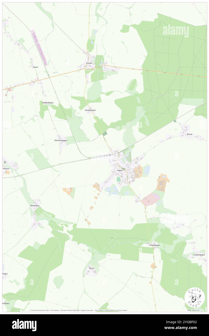 Bahnhof Velgast, DE, Germania, Meclemburgo-Vorpommern, N 54 16' 36'', N 12 48' 1'', mappa, Cartascapes Mappa pubblicata nel 2024. Esplora Cartascapes, una mappa che rivela i diversi paesaggi, culture ed ecosistemi della Terra. Viaggia attraverso il tempo e lo spazio, scoprendo l'interconnessione del passato, del presente e del futuro del nostro pianeta. Foto Stock