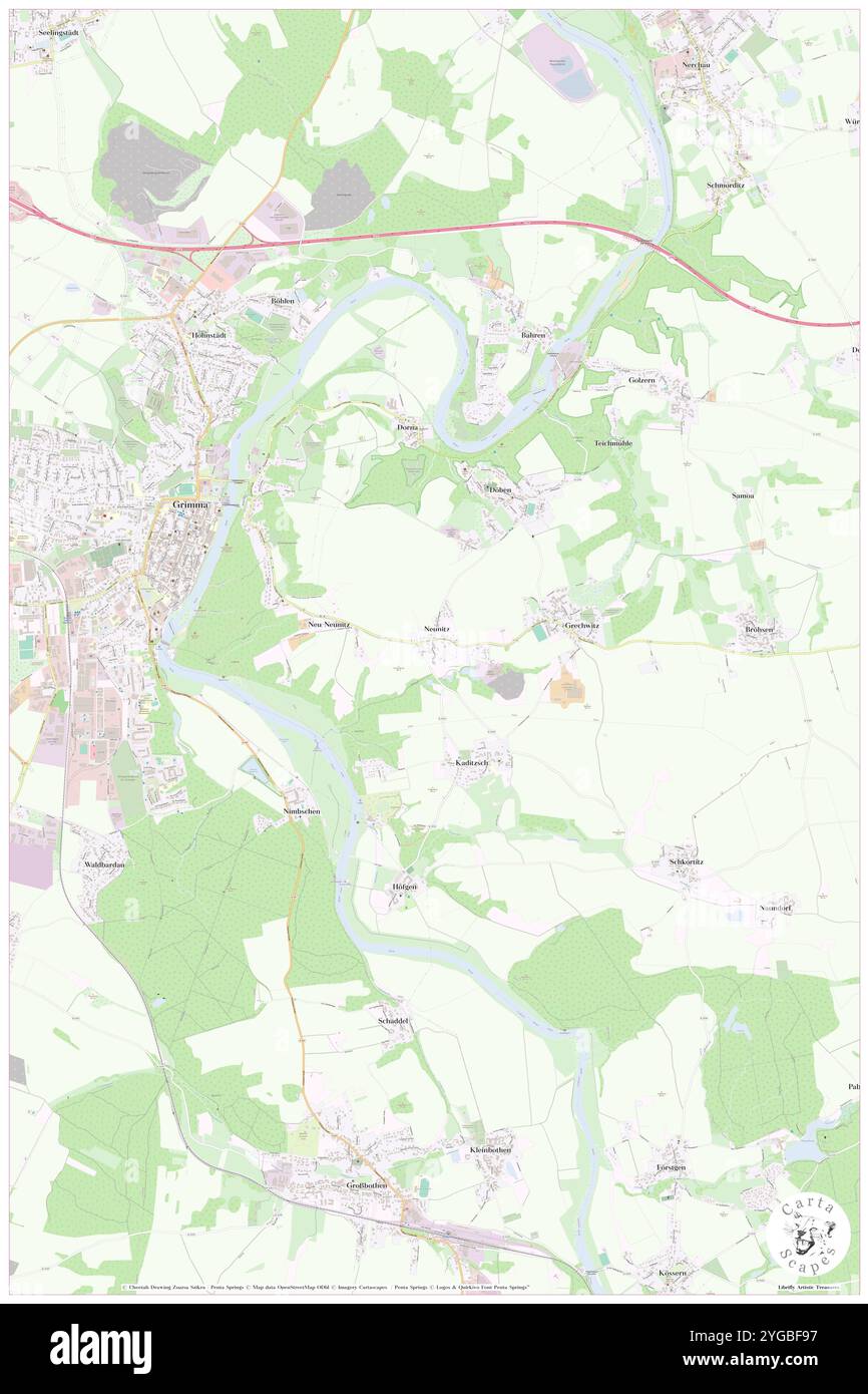 Neunitz, DE, Germania, Sassonia, N 51 13' 38'', N 12 45' 27'', mappa, Cartascapes Mappa pubblicata nel 2024. Esplora Cartascapes, una mappa che rivela i diversi paesaggi, culture ed ecosistemi della Terra. Viaggia attraverso il tempo e lo spazio, scoprendo l'interconnessione del passato, del presente e del futuro del nostro pianeta. Foto Stock