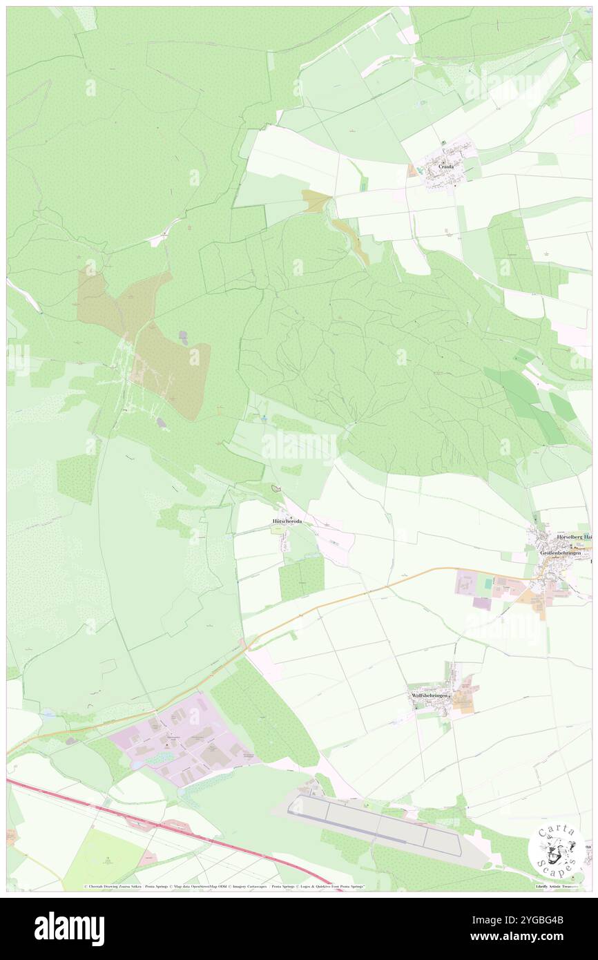 Hesswinkel, DE, Germania, Turingia, N 51 1' 59'', N 10 28' 0'', mappa, Cartascapes Mappa pubblicata nel 2024. Esplora Cartascapes, una mappa che rivela i diversi paesaggi, culture ed ecosistemi della Terra. Viaggia attraverso il tempo e lo spazio, scoprendo l'interconnessione del passato, del presente e del futuro del nostro pianeta. Foto Stock