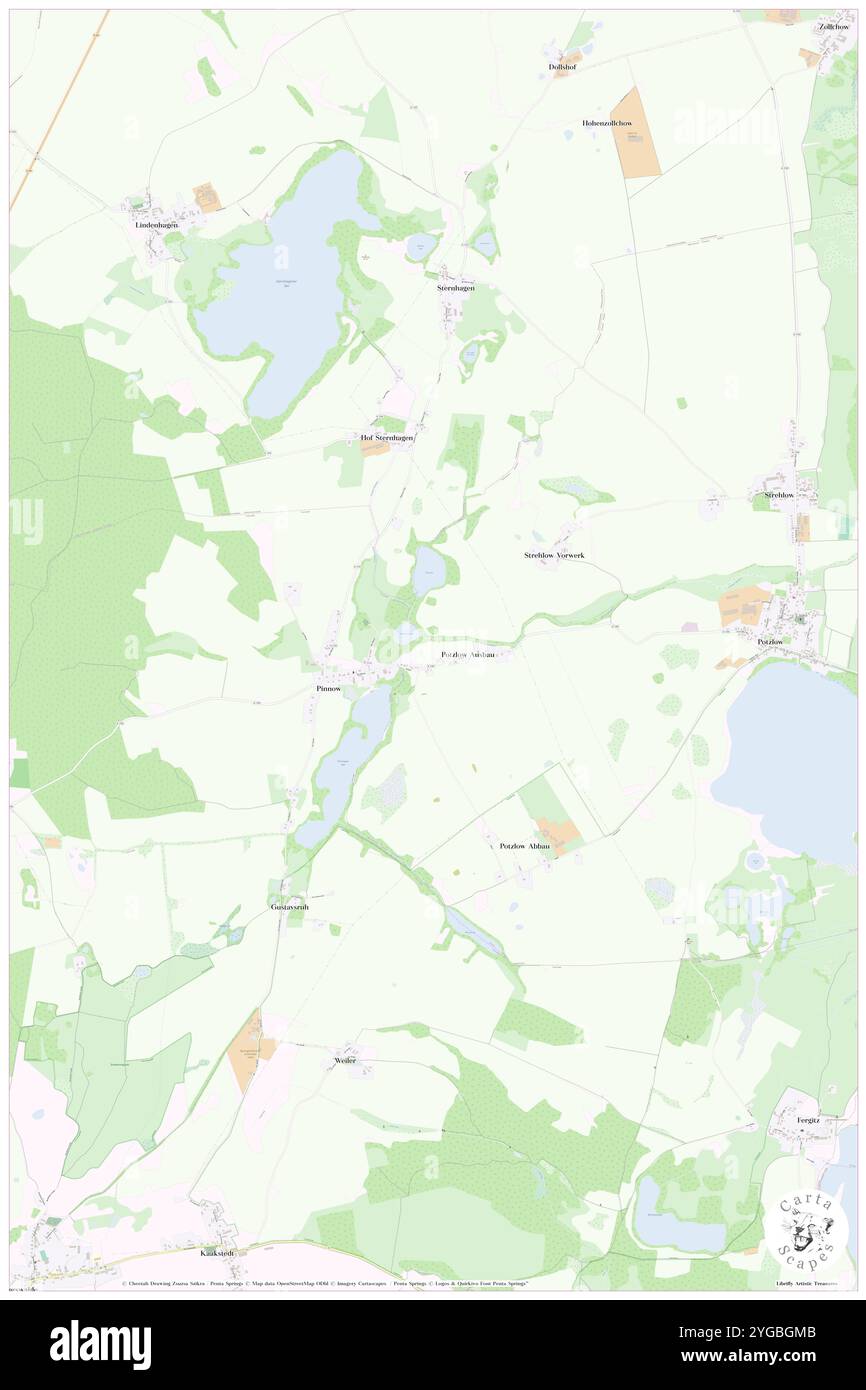 Stiersee, DE, Germania, Brandeburgo, N 53 13' 0'', N 13 48' 0'', mappa, Cartascapes Mappa pubblicata nel 2024. Esplora Cartascapes, una mappa che rivela i diversi paesaggi, culture ed ecosistemi della Terra. Viaggia attraverso il tempo e lo spazio, scoprendo l'interconnessione del passato, del presente e del futuro del nostro pianeta. Foto Stock