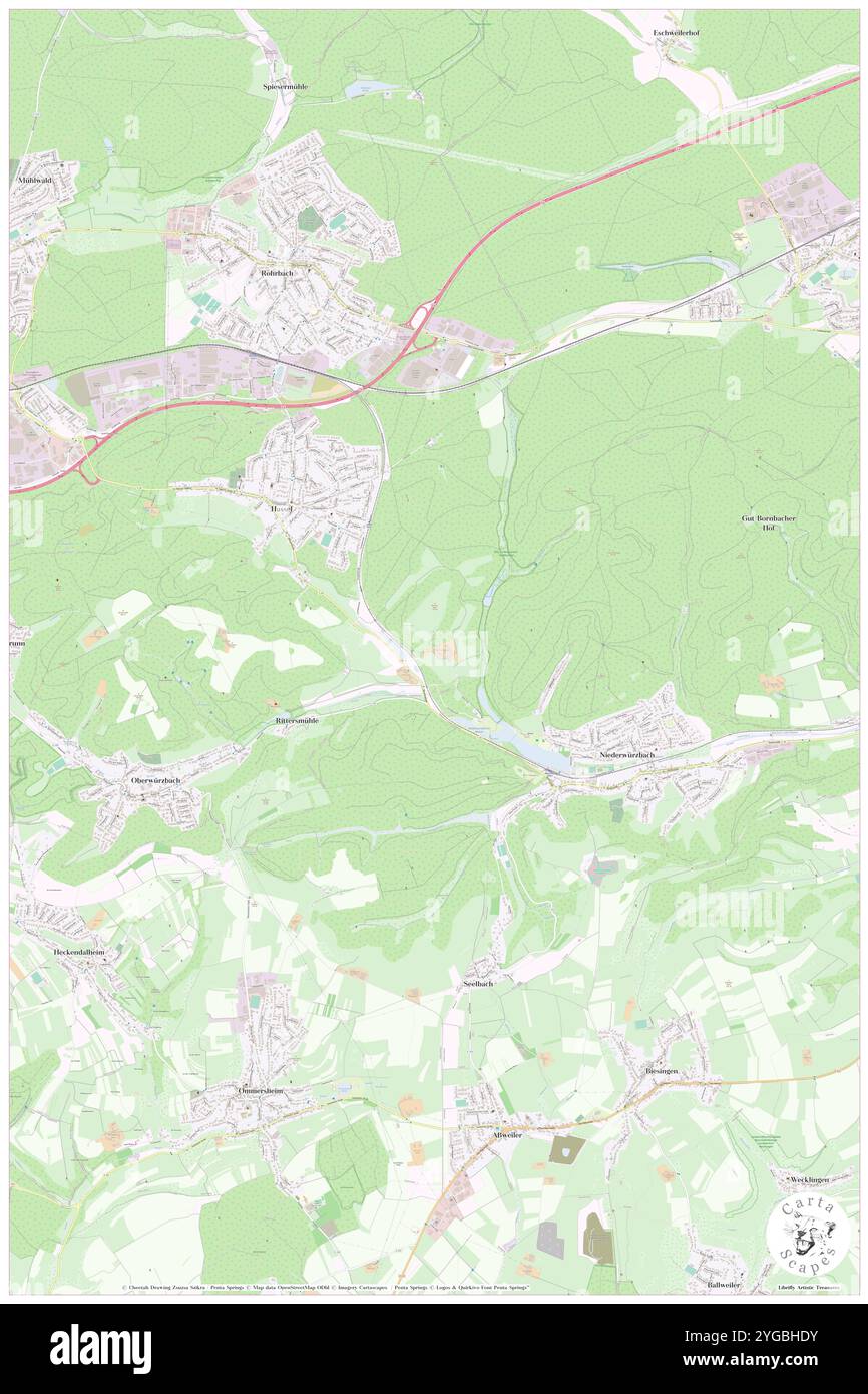 Triebscheiderhof, DE, Germania, Saarland, N 49 15' 12'', N 7 10' 44'', mappa, Cartascapes Mappa pubblicata nel 2024. Esplora Cartascapes, una mappa che rivela i diversi paesaggi, culture ed ecosistemi della Terra. Viaggia attraverso il tempo e lo spazio, scoprendo l'interconnessione del passato, del presente e del futuro del nostro pianeta. Foto Stock