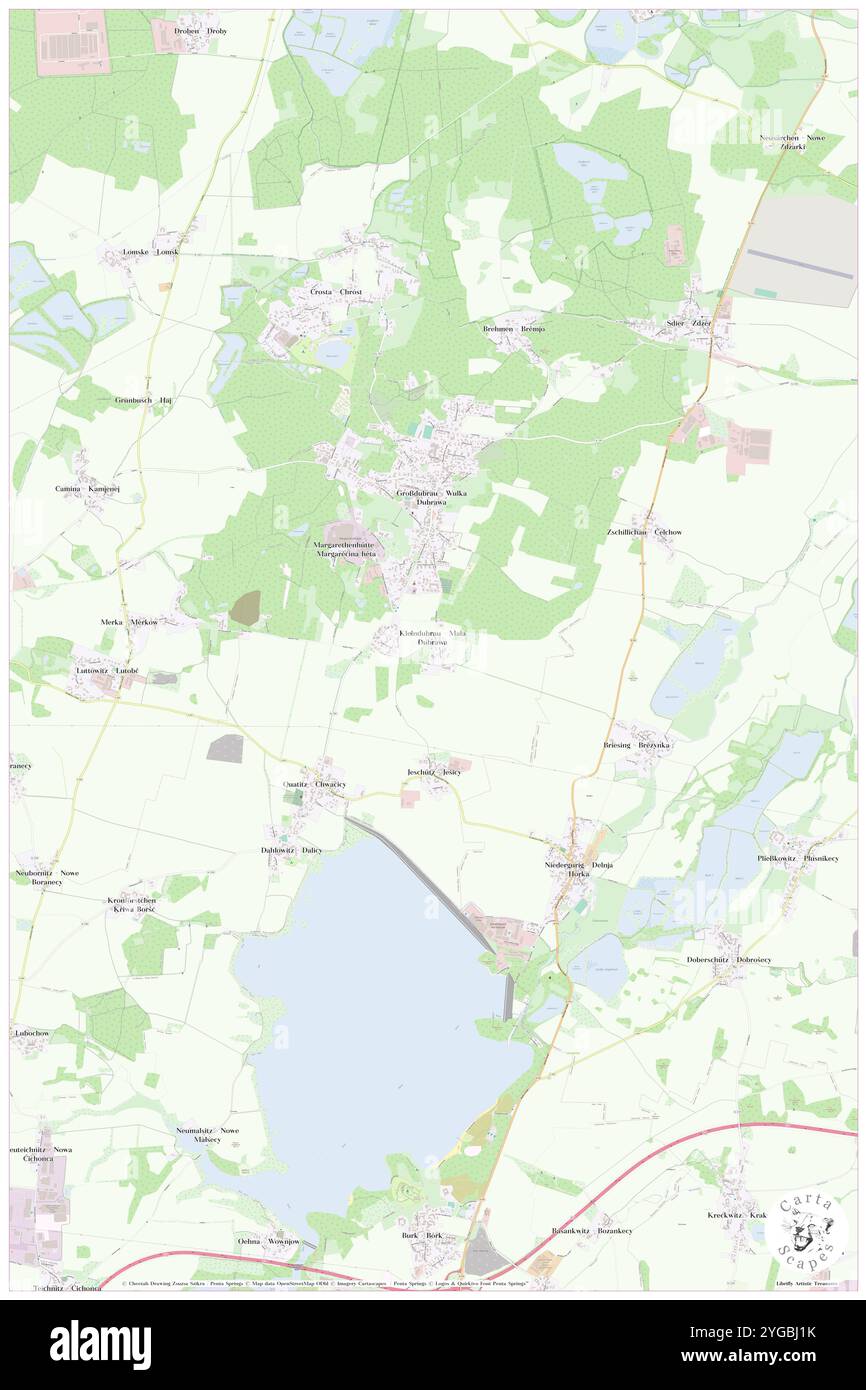 Kleindubrau, DE, Germania, Sassonia, N 51 14' 35'', N 14 27' 43'', mappa, Cartascapes Mappa pubblicata nel 2024. Esplora Cartascapes, una mappa che rivela i diversi paesaggi, culture ed ecosistemi della Terra. Viaggia attraverso il tempo e lo spazio, scoprendo l'interconnessione del passato, del presente e del futuro del nostro pianeta. Foto Stock