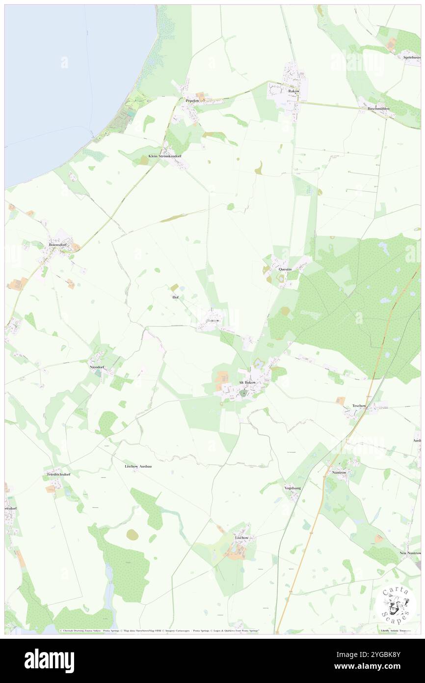 Bantow, DE, Germania, Meclemburgo-Vorpommern, N 54 0' 24''', N 11 36' 1''', mappa, Cartascapes Mappa pubblicata nel 2024. Esplora Cartascapes, una mappa che rivela i diversi paesaggi, culture ed ecosistemi della Terra. Viaggia attraverso il tempo e lo spazio, scoprendo l'interconnessione del passato, del presente e del futuro del nostro pianeta. Foto Stock