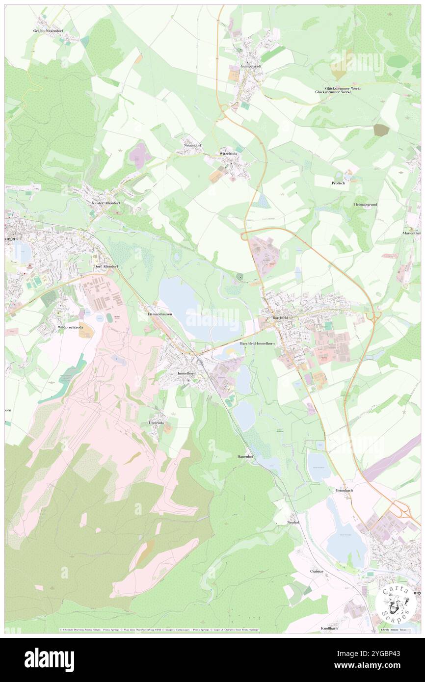 Fischgraben, DE, Germania, Turingia, N 50 47' 59'', N 10 16' 59'', mappa, Cartascapes Mappa pubblicata nel 2024. Esplora Cartascapes, una mappa che rivela i diversi paesaggi, culture ed ecosistemi della Terra. Viaggia attraverso il tempo e lo spazio, scoprendo l'interconnessione del passato, del presente e del futuro del nostro pianeta. Foto Stock