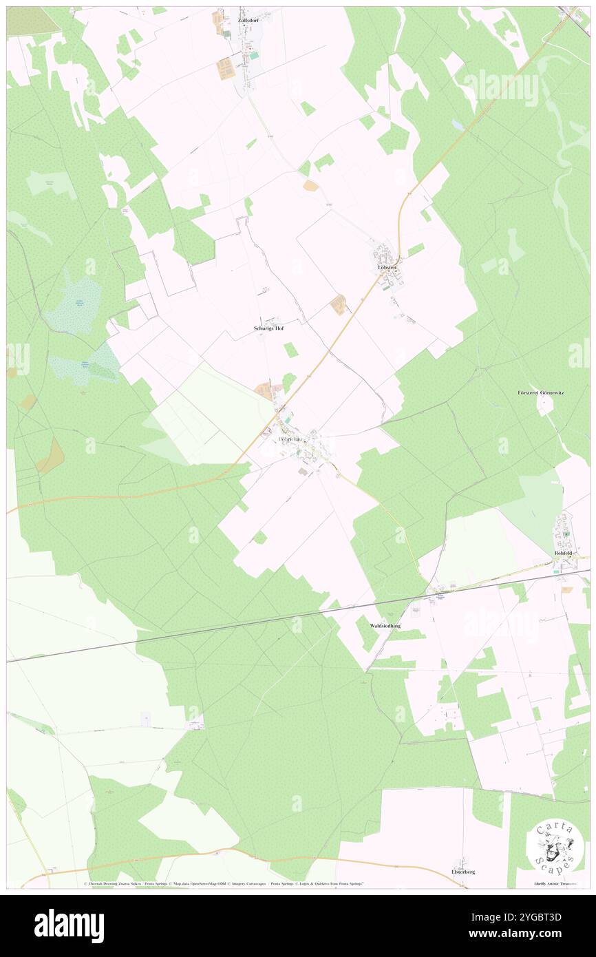 Doebrichau, DE, Germania, Sassonia, N 51 35' 43'', N 13 7' 45'', mappa, Cartascapes Mappa pubblicata nel 2024. Esplora Cartascapes, una mappa che rivela i diversi paesaggi, culture ed ecosistemi della Terra. Viaggia attraverso il tempo e lo spazio, scoprendo l'interconnessione del passato, del presente e del futuro del nostro pianeta. Foto Stock