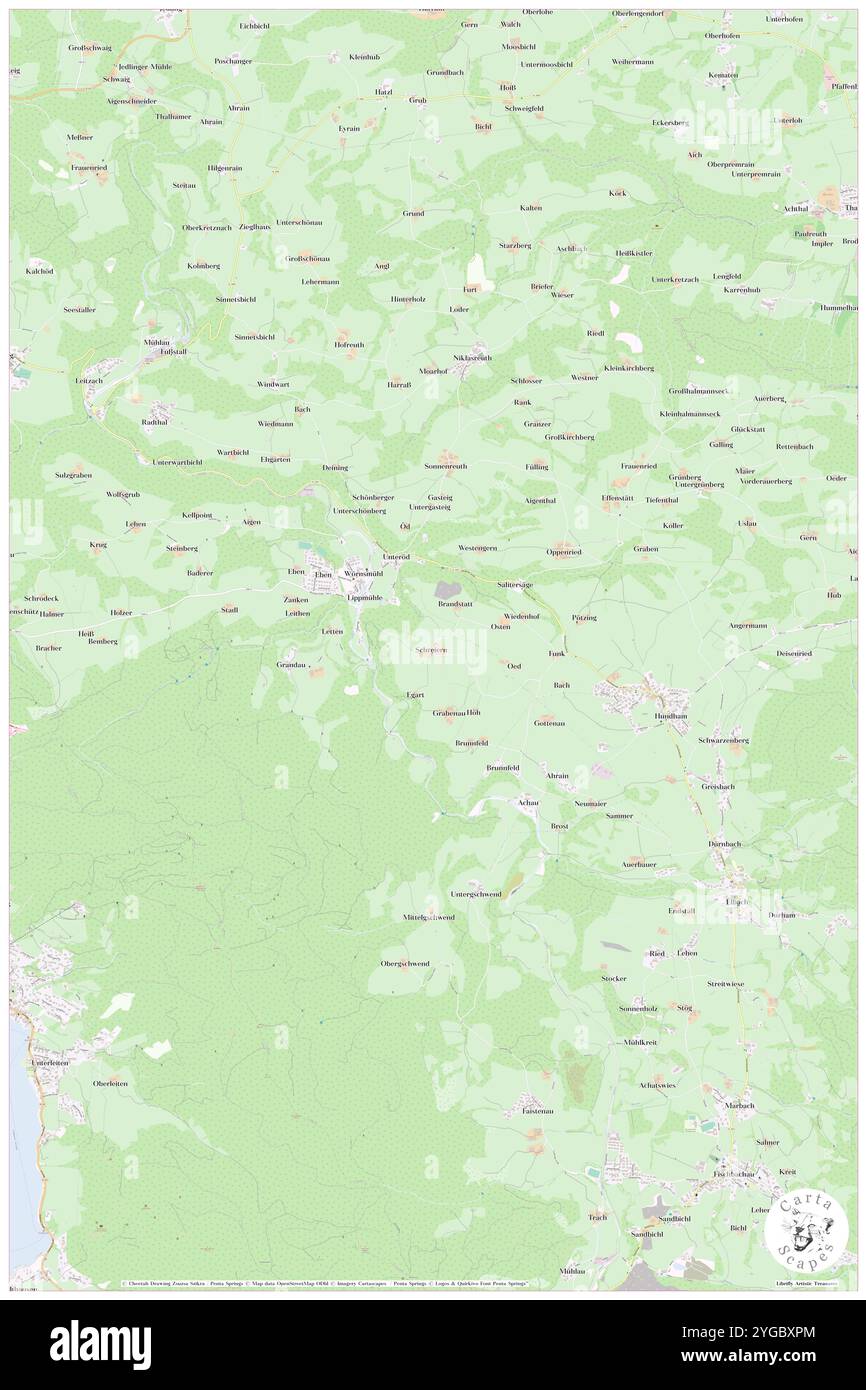 Schreiern, alta Baviera, DE, Germania, Baviera, N 47 45' 41'', N 11 54' 57'', MAP, Cartascapes Map pubblicata nel 2024. Esplora Cartascapes, una mappa che rivela i diversi paesaggi, culture ed ecosistemi della Terra. Viaggia attraverso il tempo e lo spazio, scoprendo l'interconnessione del passato, del presente e del futuro del nostro pianeta. Foto Stock