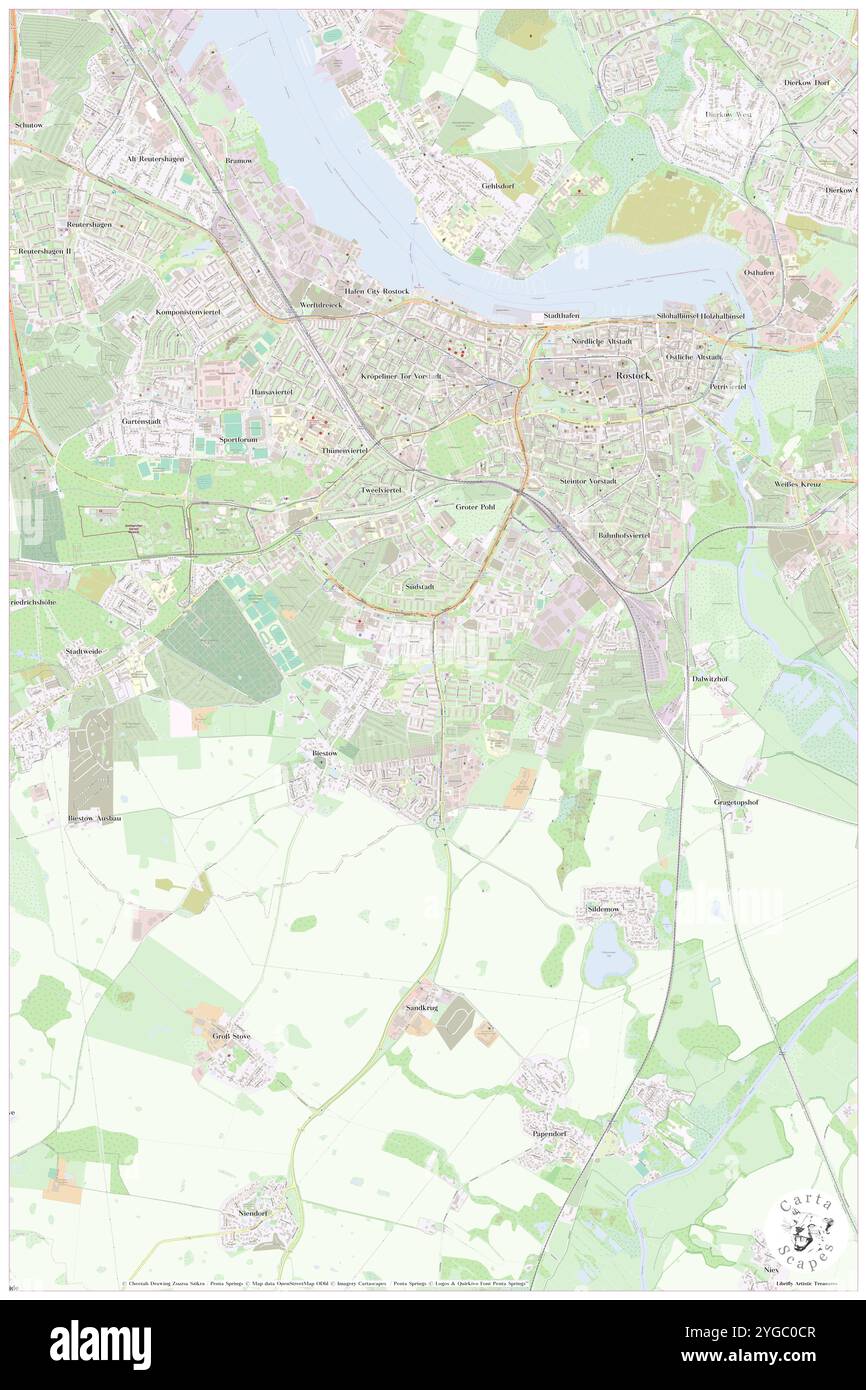 Majakowskistrasse, DE, Germania, Meclemburgo-Vorpommern, N 54 4' 10'', N 12 6' 58'', mappa, Cartascapes Mappa pubblicata nel 2024. Esplora Cartascapes, una mappa che rivela i diversi paesaggi, culture ed ecosistemi della Terra. Viaggia attraverso il tempo e lo spazio, scoprendo l'interconnessione del passato, del presente e del futuro del nostro pianeta. Foto Stock