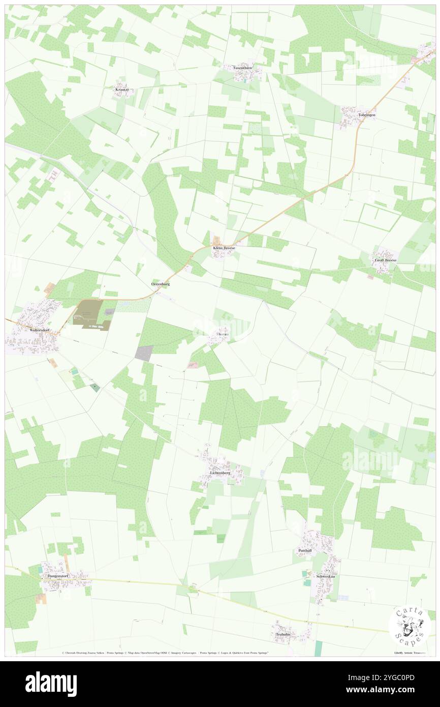 Thurau, DE, Germania, bassa Sassonia, N 52 57' 14'', N 11 15' 45'', mappa, Cartascapes Mappa pubblicata nel 2024. Esplora Cartascapes, una mappa che rivela i diversi paesaggi, culture ed ecosistemi della Terra. Viaggia attraverso il tempo e lo spazio, scoprendo l'interconnessione del passato, del presente e del futuro del nostro pianeta. Foto Stock