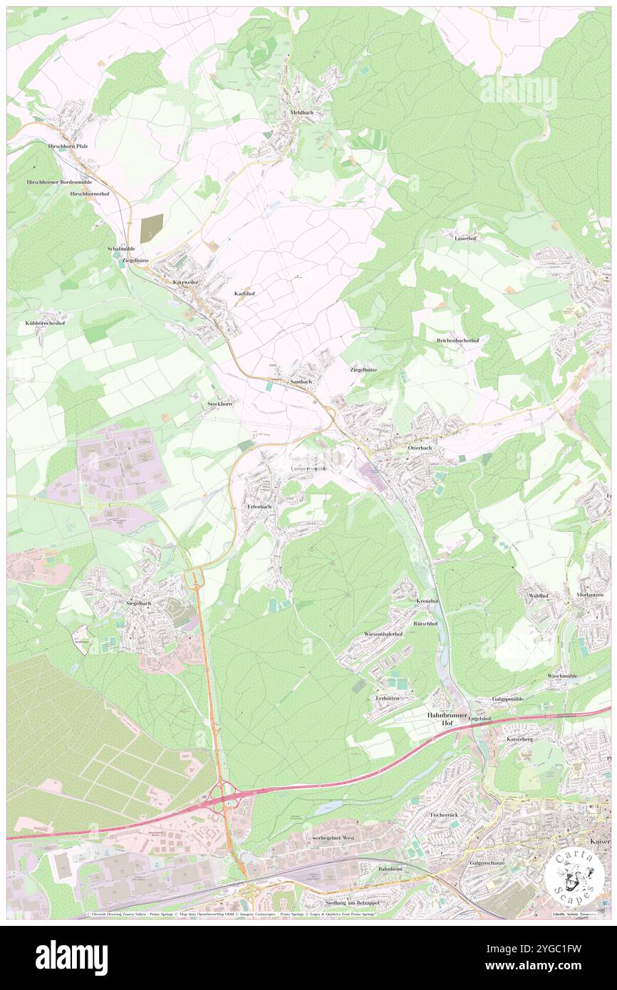 Lampertsmuehle, DE, Germania, Rheinland-Pfalz, N 49 29' 3'', N 7 43' 5'', mappa, Cartascapes Mappa pubblicata nel 2024. Esplora Cartascapes, una mappa che rivela i diversi paesaggi, culture ed ecosistemi della Terra. Viaggia attraverso il tempo e lo spazio, scoprendo l'interconnessione del passato, del presente e del futuro del nostro pianeta. Foto Stock