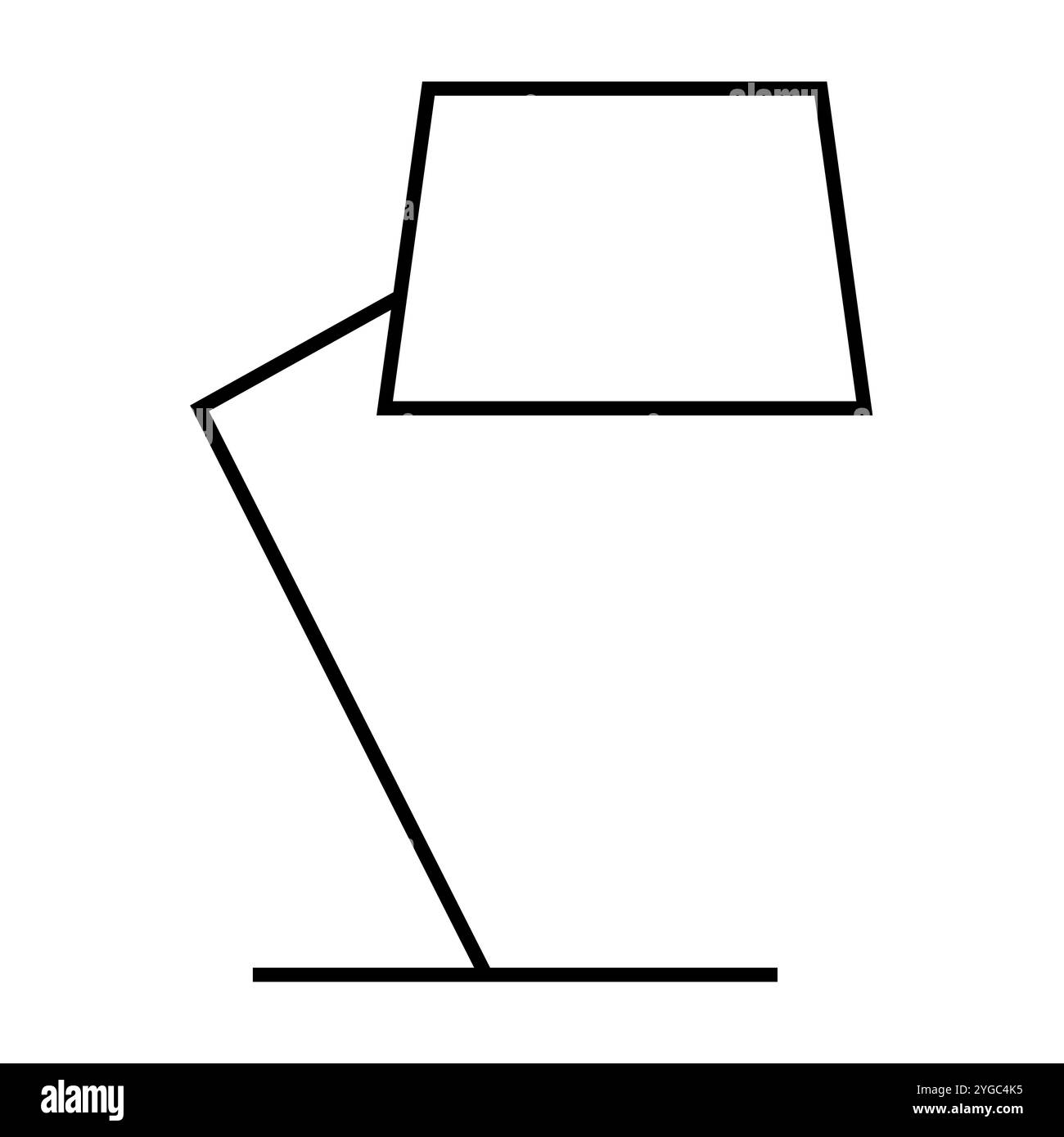 Elegante icona di una lampada da lettura da terra, ideale per un ambiente accogliente. Design minimalista, perfetto per applicazioni, siti Web e progetti incentrati sulla luce Illustrazione Vettoriale