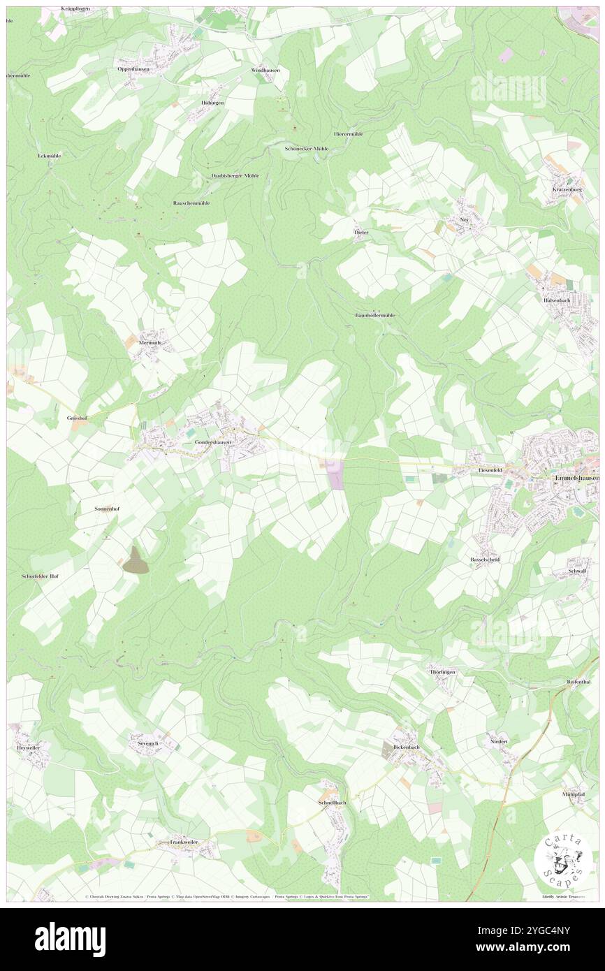 Wuest-Hoehe, DE, Germania, Rheinland-Pfalz, N 50 9' 30'', N 7 30' 32'', mappa, Cartascapes Mappa pubblicata nel 2024. Esplora Cartascapes, una mappa che rivela i diversi paesaggi, culture ed ecosistemi della Terra. Viaggia attraverso il tempo e lo spazio, scoprendo l'interconnessione del passato, del presente e del futuro del nostro pianeta. Foto Stock