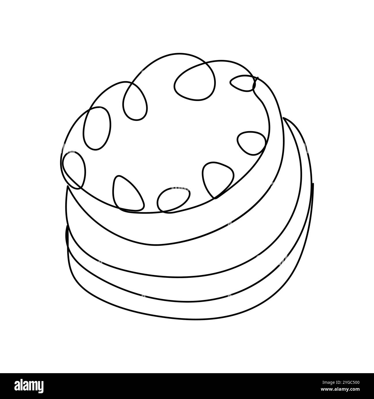 Disegno continuo su una linea giornata nazionale dei biscotti . Concetto di dessert. Illustrazione grafica vettoriale del disegno a linea singola. Illustrazione Vettoriale