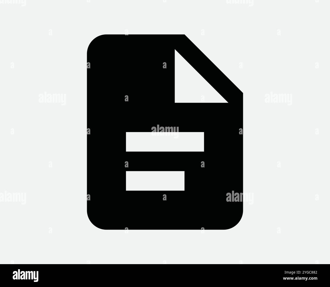 Documento documento documento foglio file testo documento Word testo piegato Contratto di archiviazione messaggio Nota Riprendi libro icona modulo profilo forma SVG vettore bianco e nero Illustrazione Vettoriale