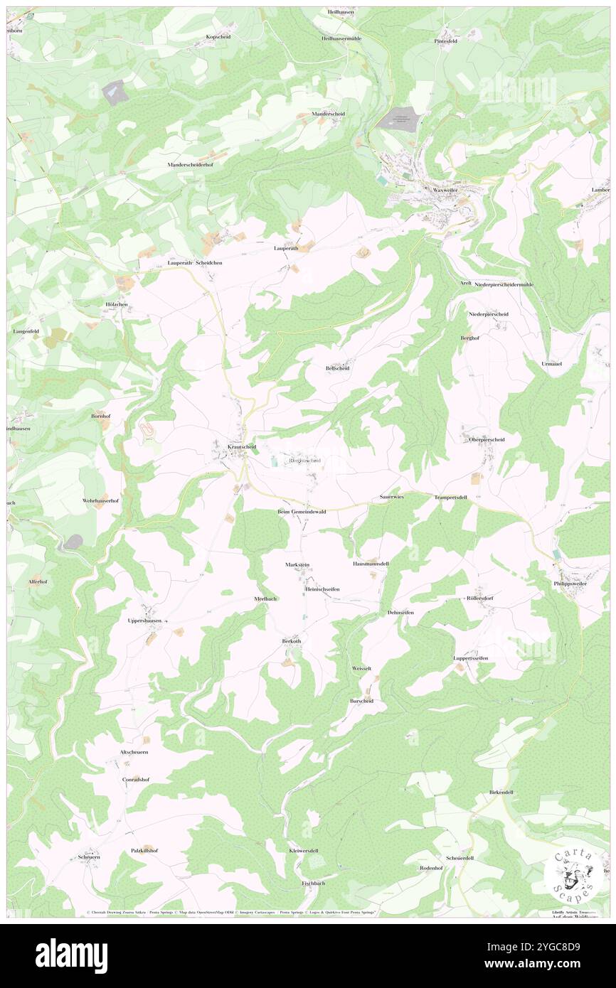 Ringhuscheid, DE, Germania, Rheinland-Pfalz, N 50 3' 47'', N 6 20' 34'', mappa, Cartascapes Mappa pubblicata nel 2024. Esplora Cartascapes, una mappa che rivela i diversi paesaggi, culture ed ecosistemi della Terra. Viaggia attraverso il tempo e lo spazio, scoprendo l'interconnessione del passato, del presente e del futuro del nostro pianeta. Foto Stock